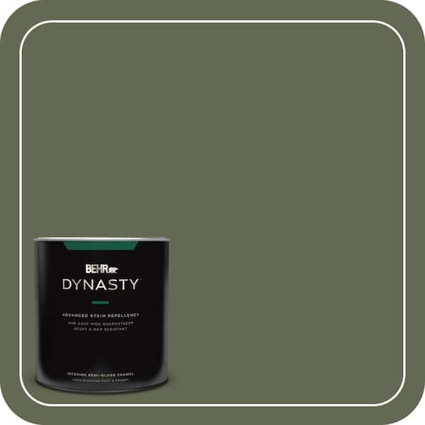BEHR DYNASTY 1 qt. #ICC-87 Rosemary Sprig Semi-Gloss Enamel Interior Stain-Blocking Paint and Primer