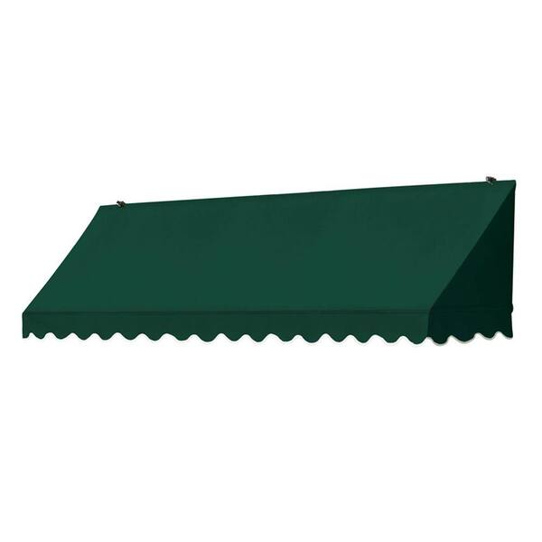 Awnings in a Box 8 ft. Traditional Fixed Awnings in a Box Replacement Cover in Forest Green