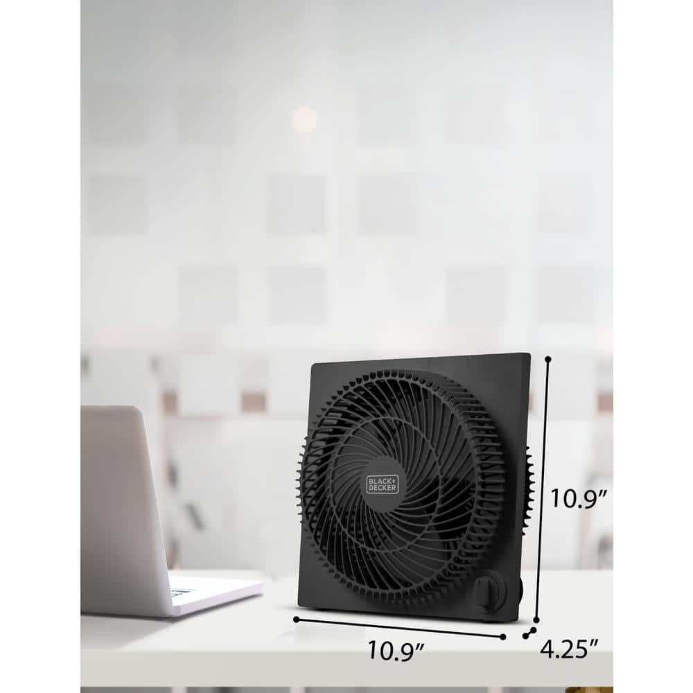 BLACK+DECKER BLACK+DECKER Portable 9 Inch Box Fan, 3 Speed Settings & Self Standing