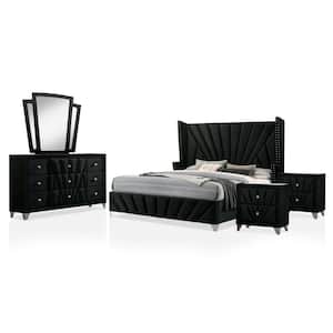 Leventina 5-Piece Black California King Bedroom Set