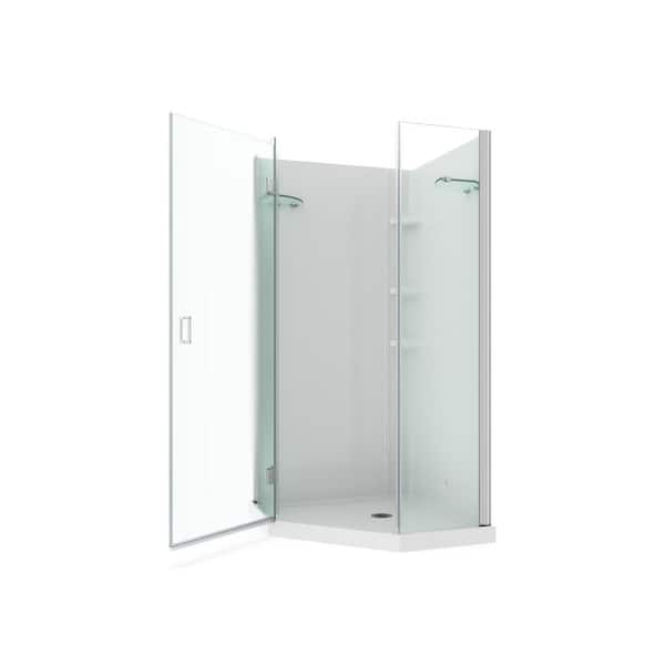 MAAX Papaya 36 in. x 36 in. x 72 in. Center Drain Corner