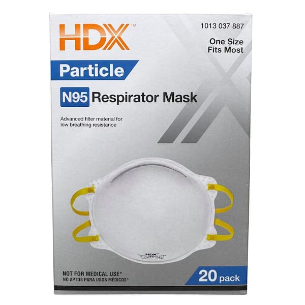 HDX HDX Disposable N95 Particulate Respirator Mask Non-Valved (20