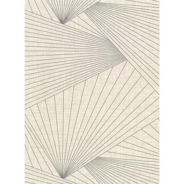Warner Berkeley Eggshell Geometric Faux Linen Eggshell Wallpaper Sample