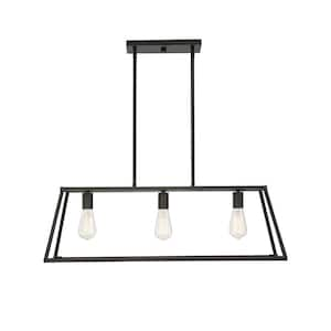 Hampton Bay Addison 3-Light Oil Rubbed Bronze Kitchen Island Light with ...