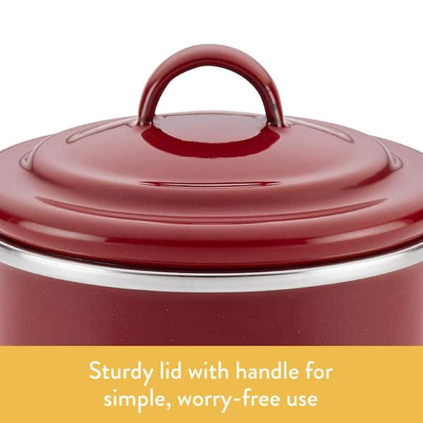Ayesha Curry Cast Iron Enamel Covered Dutch Oven, 6 qt. - Sienna Red