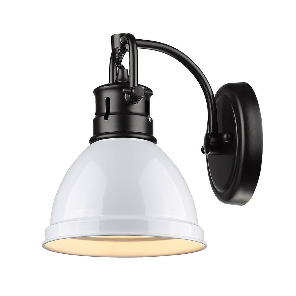 Transitional Black and Bronze Wall Sconce with Pivoting Feature