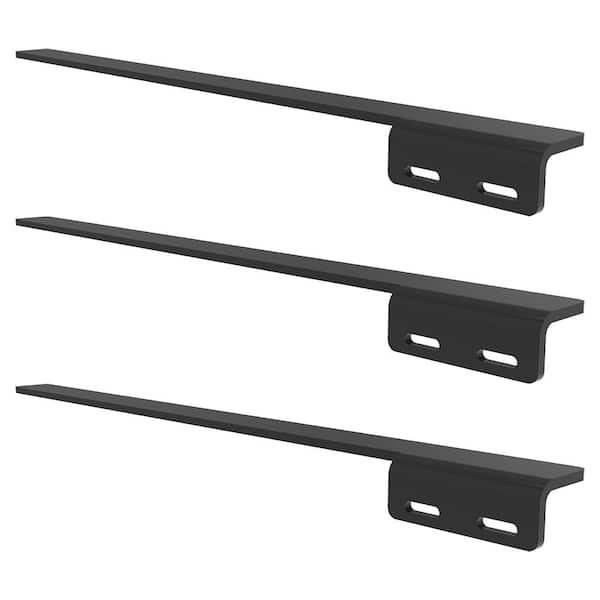 Federal Brace Harmony Right 24 in. Black Hidden Countertop Bracket (3-Pack)