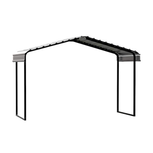 Arrow 12 ft. W x 6 ft. D x 7 ft. H Eggshell Galvanized Steel Carport, Car Canopy and Shelter