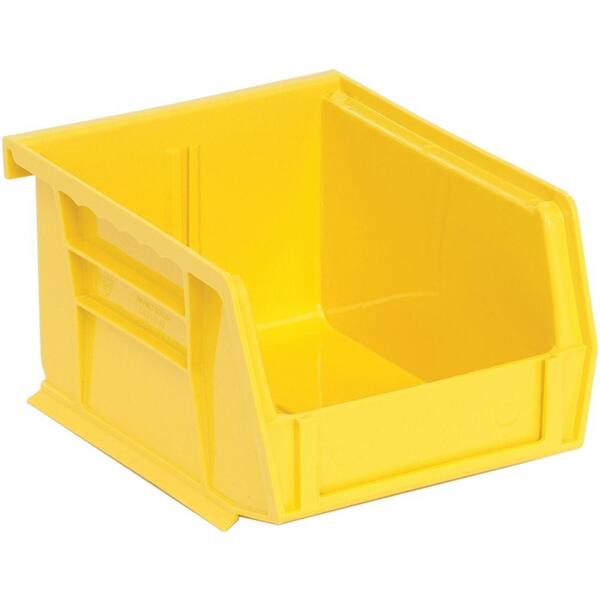 Edsal 1.15-Qt. Stackable Plastic Storage Bin in Yellow (24-Pack)