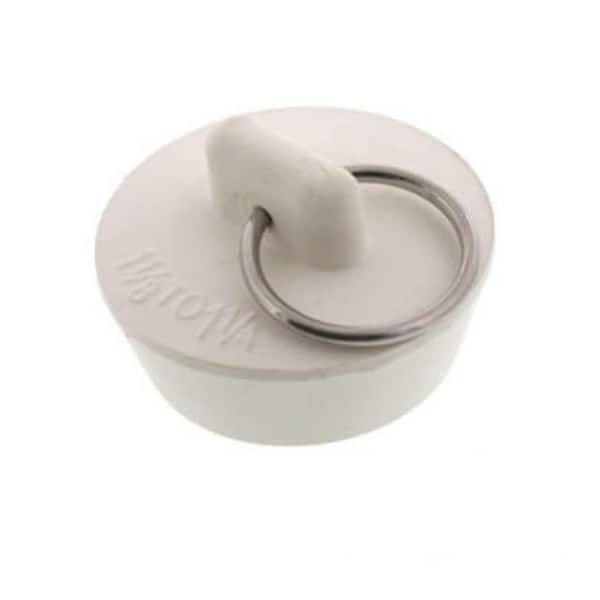 BrassCraft 1-1/8 in. - 1-1/4 in. Rubber Sink Stopper in White