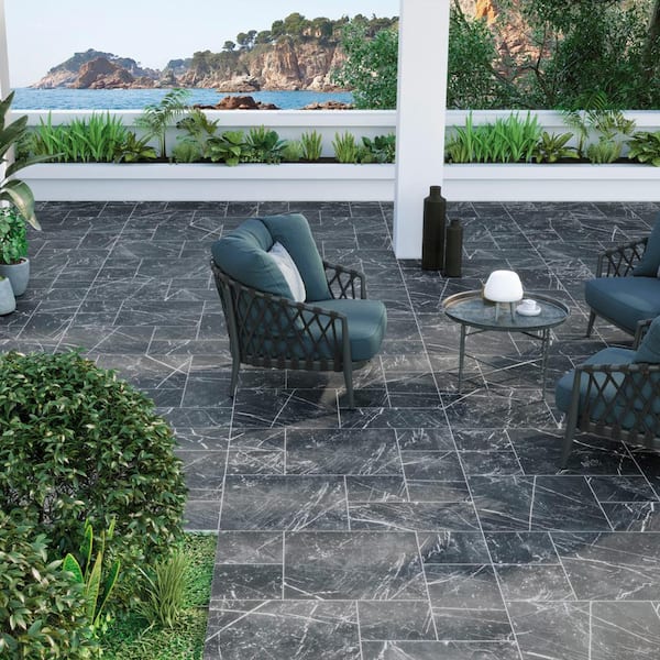 Timeless Marquina Natural Modular Kit 39-3/8 in. x 39-3/8 in. Porcelain Floor and Wall Tile (10.84 sq. ft./Case)