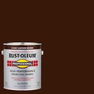 1 gal. High Performance Protective Enamel Gloss Leather Brown Oil-Based Interior/Exterior Paint (2-Pack)