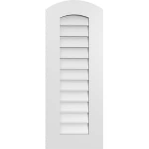 14 in. x 36 in. Arch Top Surface Mount PVC Gable Vent: Functional with Standard Frame