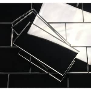 Reflections Subway Silver 3 in. x 6 in. x 0.2 in. Glass Mirror Peel and Stick Tile (11 Sq. Ft./Case)