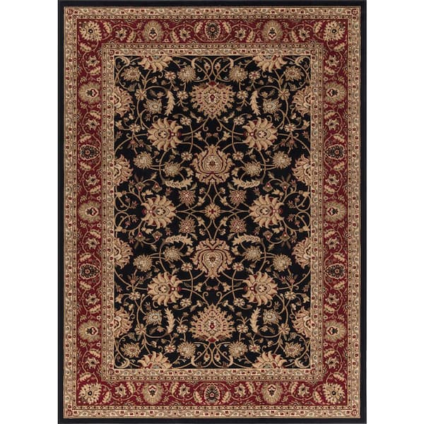 Concord Global Trading Ankara Mahal Black 3 ft. 11 in. x 5 ft. 5 in. Area Rug
