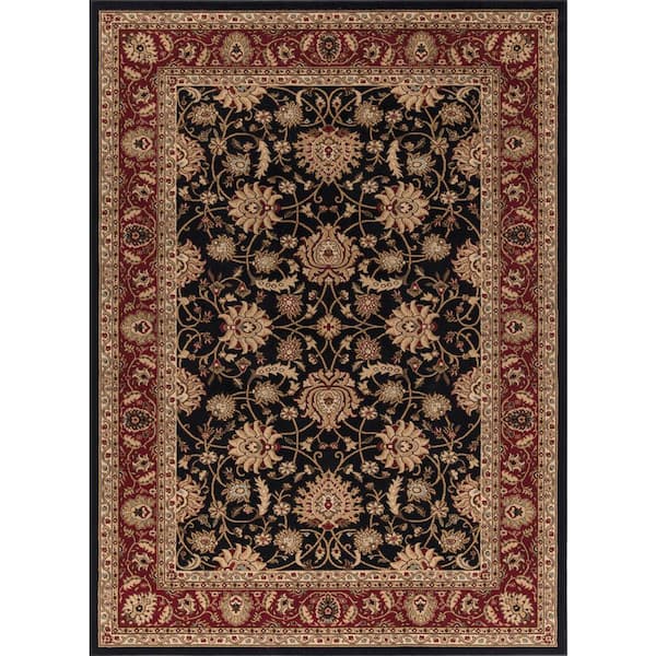 Concord Global Trading Ankara Mahal Black 8 ft. x 11 ft. Area Rug