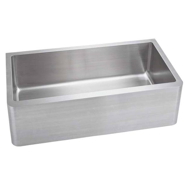 World Imports Farmhouse Apron Front Stainless Steel 33 in. 1-Hole Single Bowl Kitchen Sink