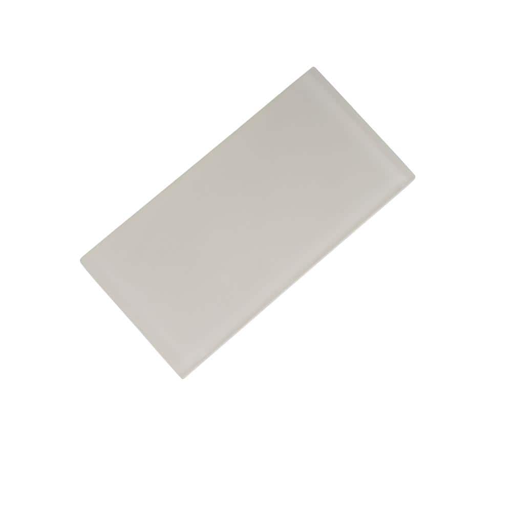 Beige 3" x 6" Matte Glass Subway Tile