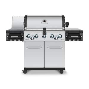 Regal S590 PRO IR 5-Burner Propane Gas Grill in Stainless Steel with Infrared Side Burner and Rear Rotisserie Burner
