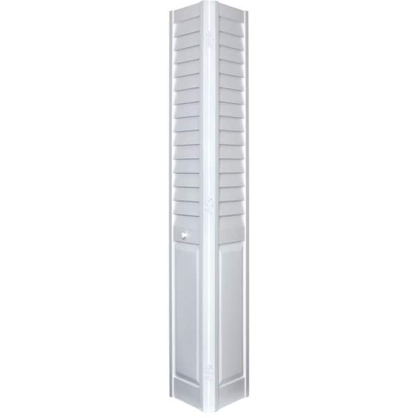 Home Fashion Technologies 36 in. x 80 in. 3 in. Louver/Panel White PVC Composite Interior Bi-fold Door