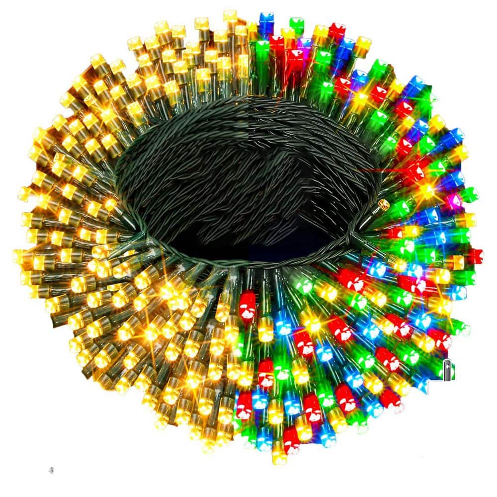 400 Light LED 66 ft. Indoor/Outdoor Plug-In Integrated LED Fairy String ...