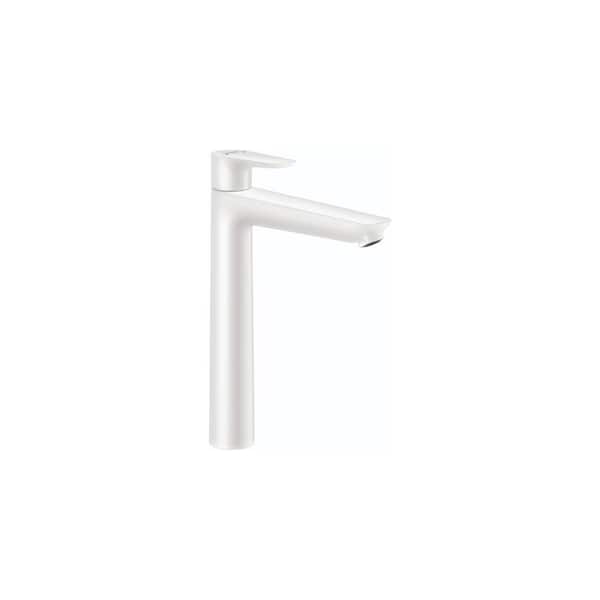 Hansgrohe Talis E Single Hole Single-Handle Bathroom Faucet in Matte White