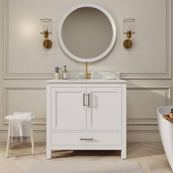 Xzkai 36 in. W x 18 in. D x 34 in. H Single Sink Bath Vanity
