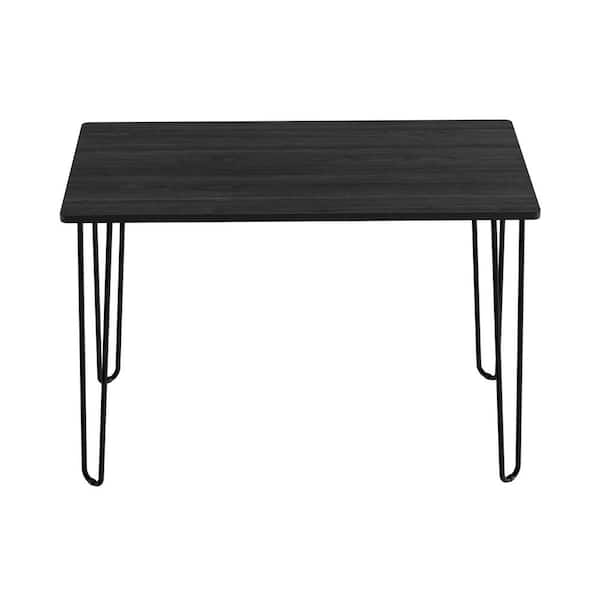 Lavish Home 19.5 in. Black Computer Desk with Hairpin Legs