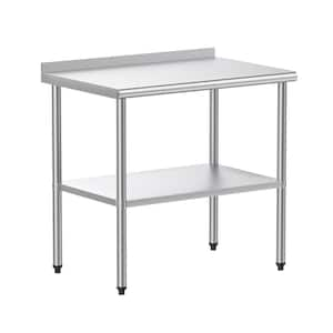 36 x 24 in. Stainless Steel Kitchen Prep Table Kitchen Utility Table