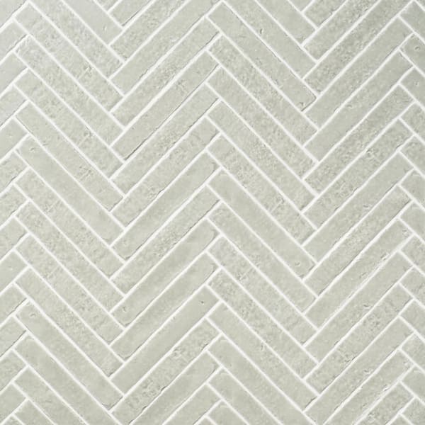 Ivy Hill Tile Virtuo Chameleon Gray 1.45 in. x 0.39 in. Polished Crackled Ceramic Subway Wall Tile Sample
