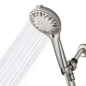 7-Spray Patterns with 1.8 GPM 4.75 in. Wall Mount Adjustable Handheld Shower Head in Brushed Nickel