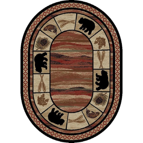 Hearthside Vogel Multi-Colored 5 ft. x 8 ft. Lodge Area Rug