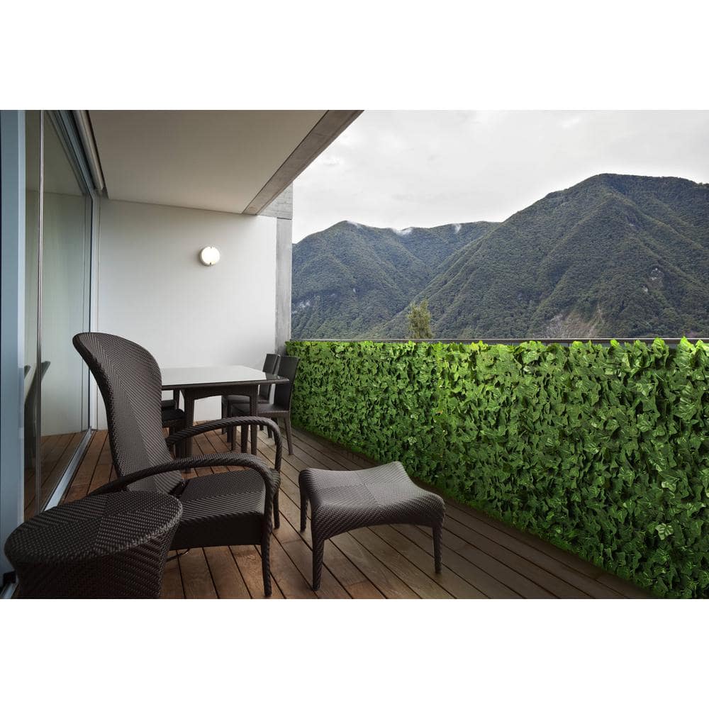 Green Artificial Ivy Leaves Privacy Fence Screen 138" x 39"