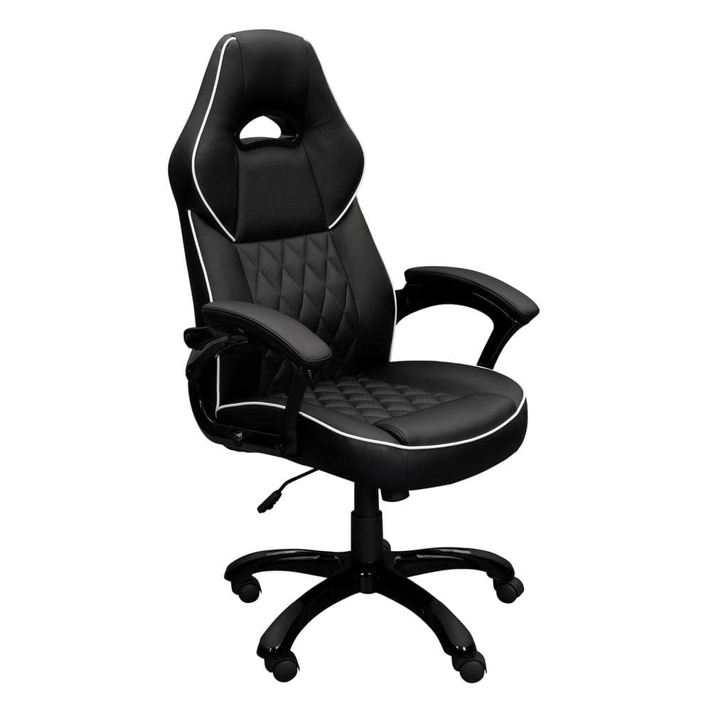 Black High Back Mesh and Leather Executive Swivel Desk Chair