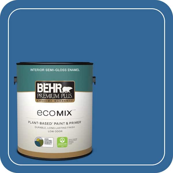 1 gal. #580B-7 American Anthem Semi-Gloss Enamel EcoMix Plant-Based Interior Paint & Primer