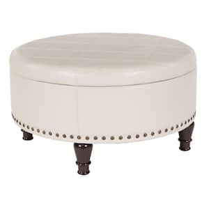 Augusta Cream Storage Ottoman