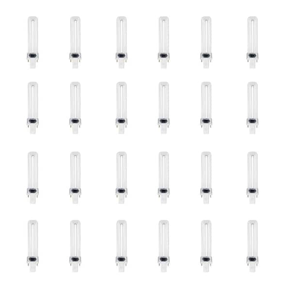 Feit Electric 7W Equivalent PL CFLNI Twin Tube 2-Pin Plug-in G23 Base Compact Fluorescent CFL Light Bulb, Soft White 2700K (24-Pack)