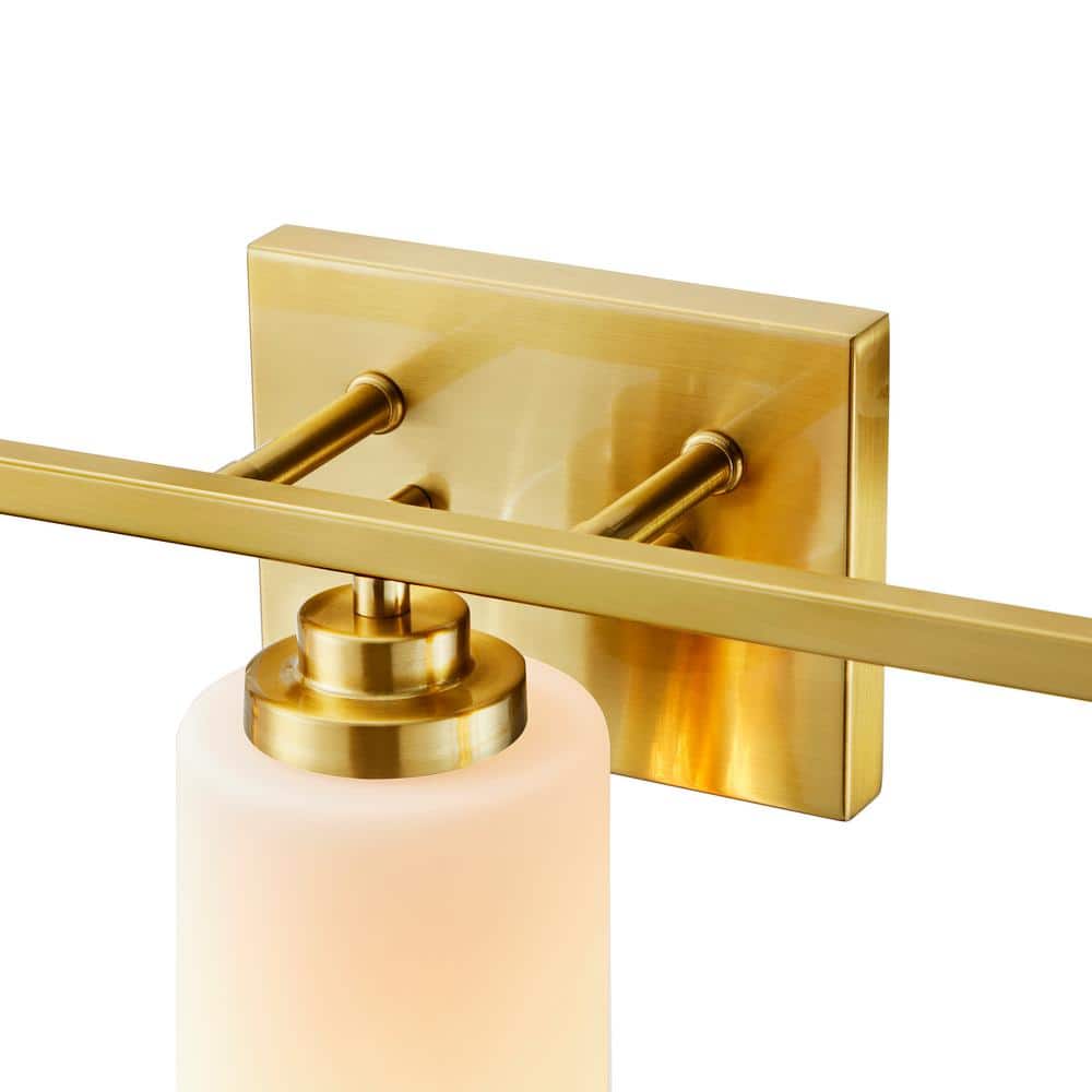 Gold Brass 3-Light Dimmable Outdoor Vanity Light