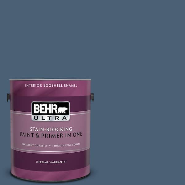 BEHR ULTRA 1 gal. #UL230-2 English Channel Eggshell Enamel Interior Paint and Primer in One