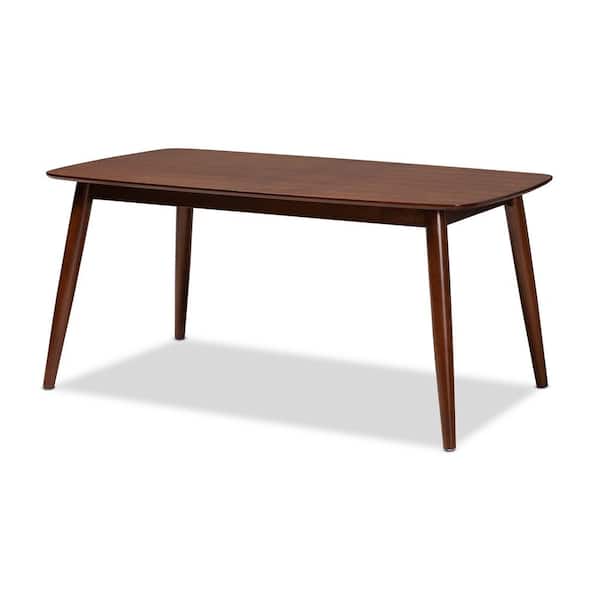 Baxton Studio Edna Walnut Finished Wood Dining Table