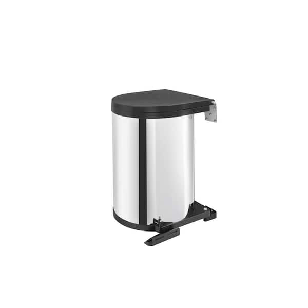 Rev-A-Shelf 15.75 in. H x 11 in. W x 10.5 in. D 14-Liter Stainless Pivot-Out Under Sink Waste Container