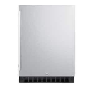 24 in. 4.6 cu. ft. Mini Refrigerator in Stainless Steel without Freezer