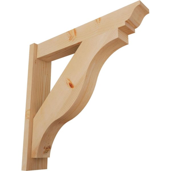 Ekena Millwork 6 in. x 28 in. x 28 in. Douglas Fir Fuston Traditional Smooth Outlooker