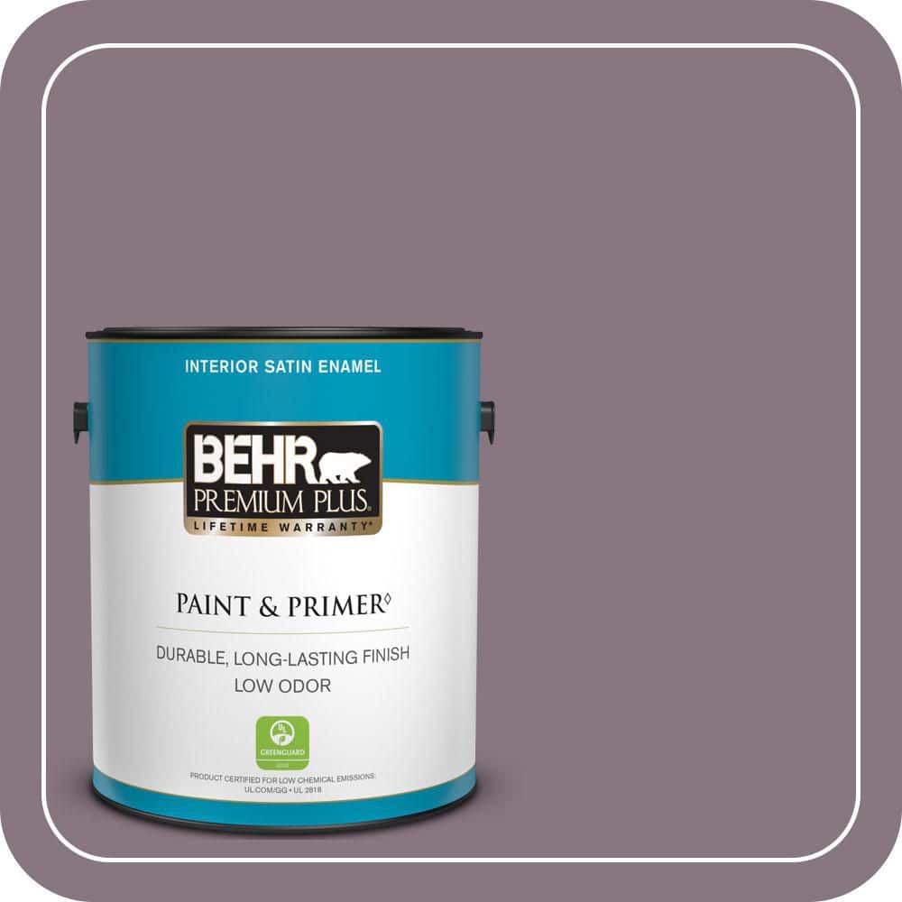 1 gal. #ECC-18-3 Blooming Wisteria Satin Enamel Low Odor Interior Paint & Primer price history on PriceWatchPro