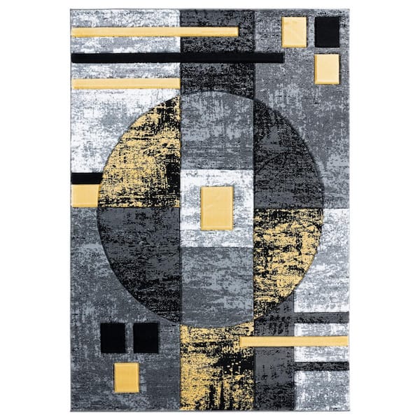 United Weavers Bristol Epsilon Yellow 5 ft. 3 in. x 7 ft. 6 in. Area Rug