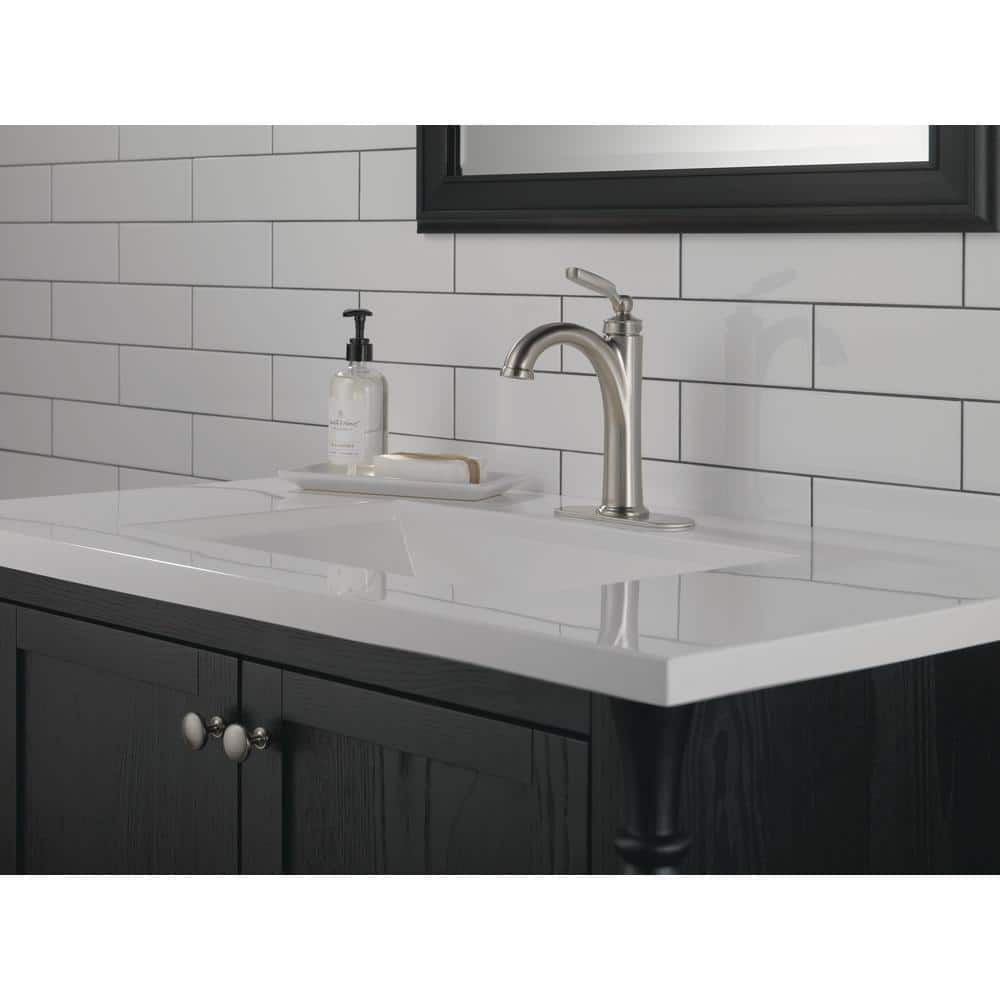 Modern Stainless Steel Single Hole Bathroom Faucet with Drain Assembly