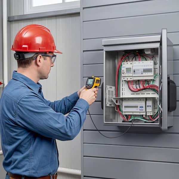 Outdoor Electrical Box 20 x 16 x 8 in. Stainless Steel Enclosure w/ Thermostat and Fan Rain Hood Waterproof Junction Box