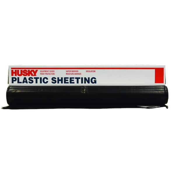 Husky 12 ft. x 50 ft. Black 6 mil Plastic Sheeting