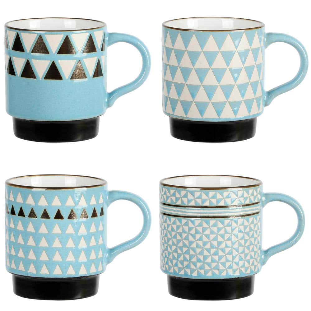 Stacked Assorted Matte Pastel Espresso Mugs, 3oz, Stoneware Sold by at Home