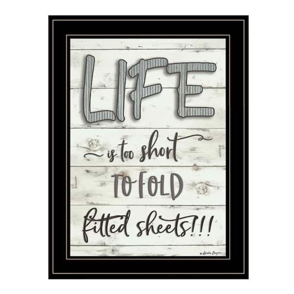 HomeRoots Charlie Life is too Short 1-Piece Framed Wall Art 19 in. x 15 in.